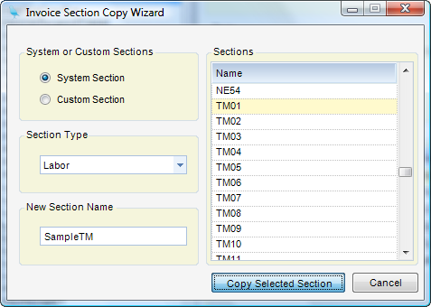 Copy an Invoice Section 2