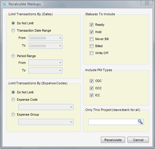 ProjAdm_Recal_Markups