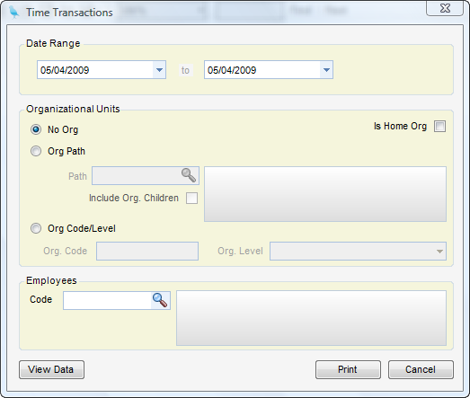 TT Report Criteria