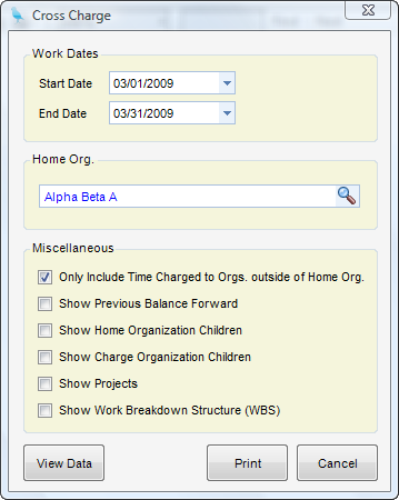 CCR Report Criteria