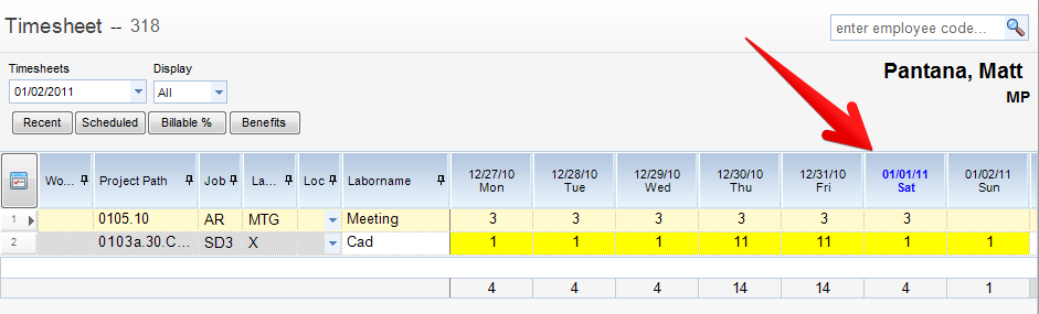 HolidayCalTimesheet