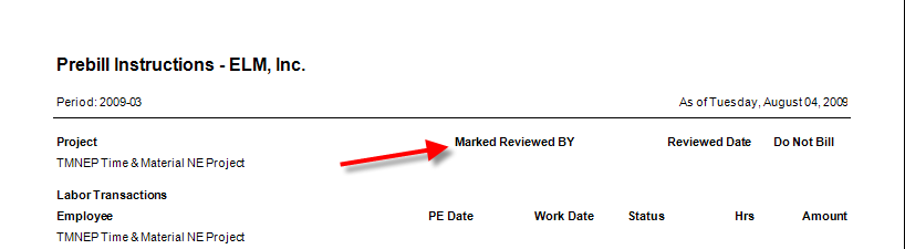 PrebillReportEx1